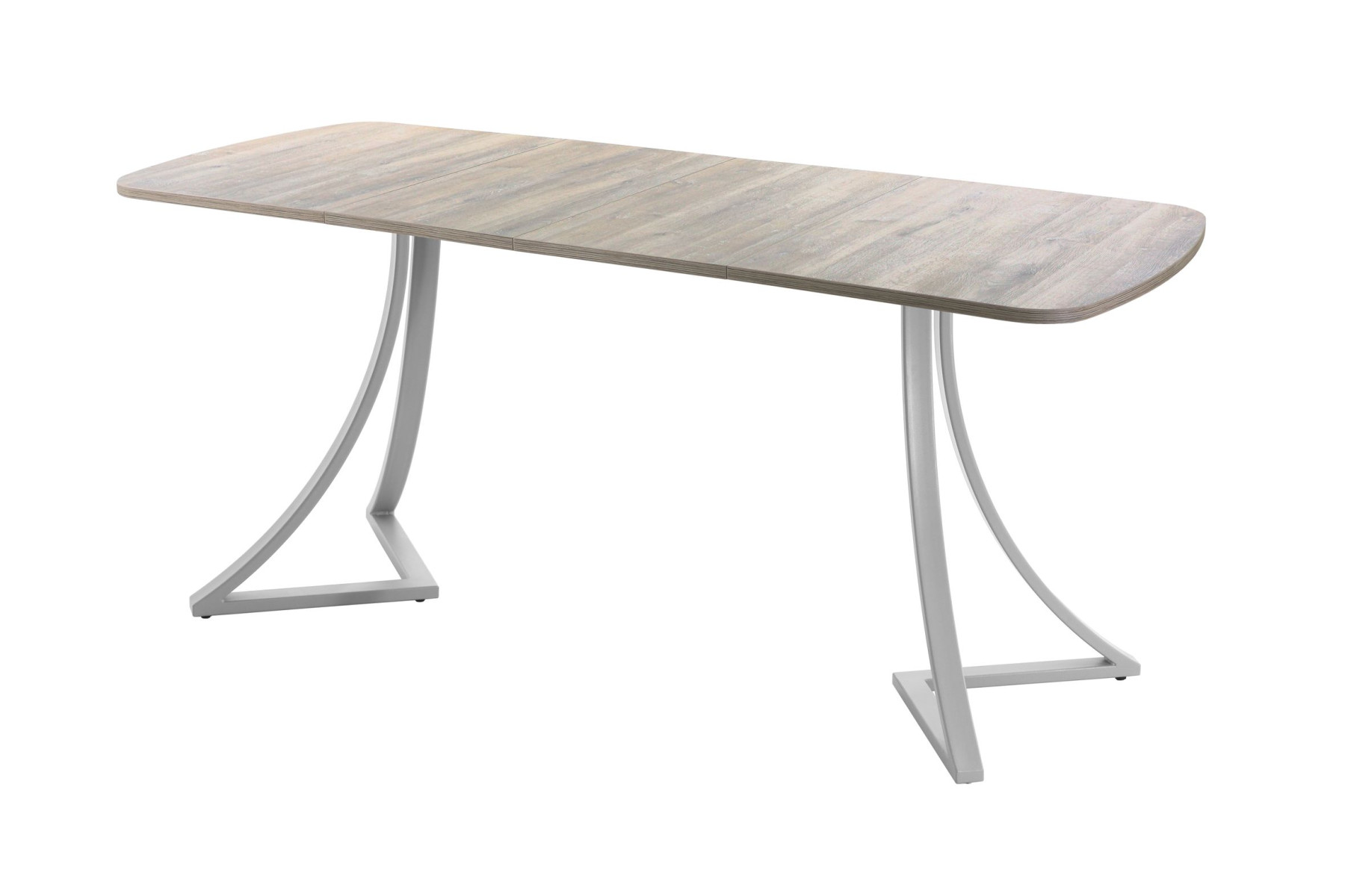 Обеденный стол AMC Elite (серии SLIM) / E24(1100) D2 (серебро/Дуб Уайт-Ривер песочно-бежевый)