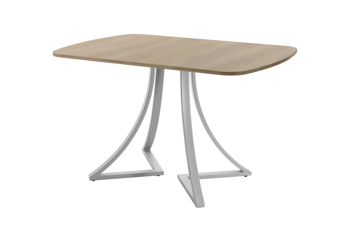 Обеденный стол AMC Elite (серии SLIM) / E24(1100) D2 (серебро/Дуб Небраска Натуральный)