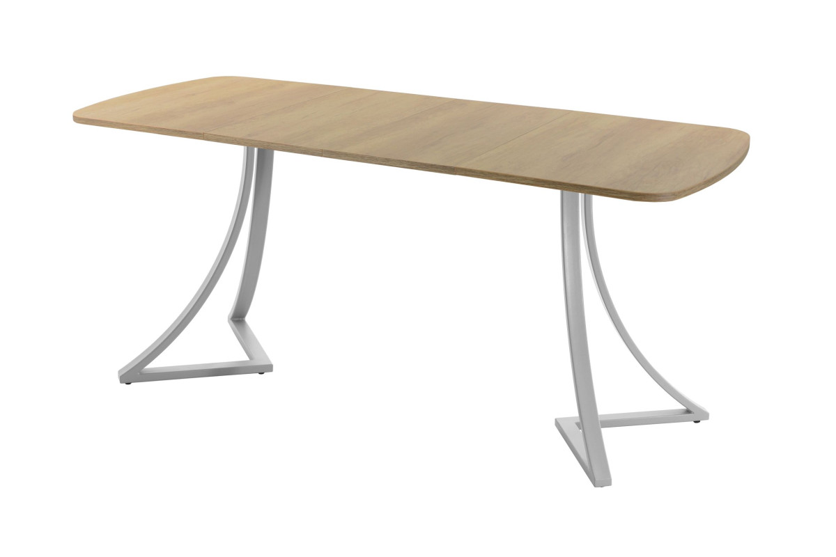 Обеденный стол AMC Elite (серии SLIM) / E24(1100) D2 (серебро/Дуб Небраска Натуральный)