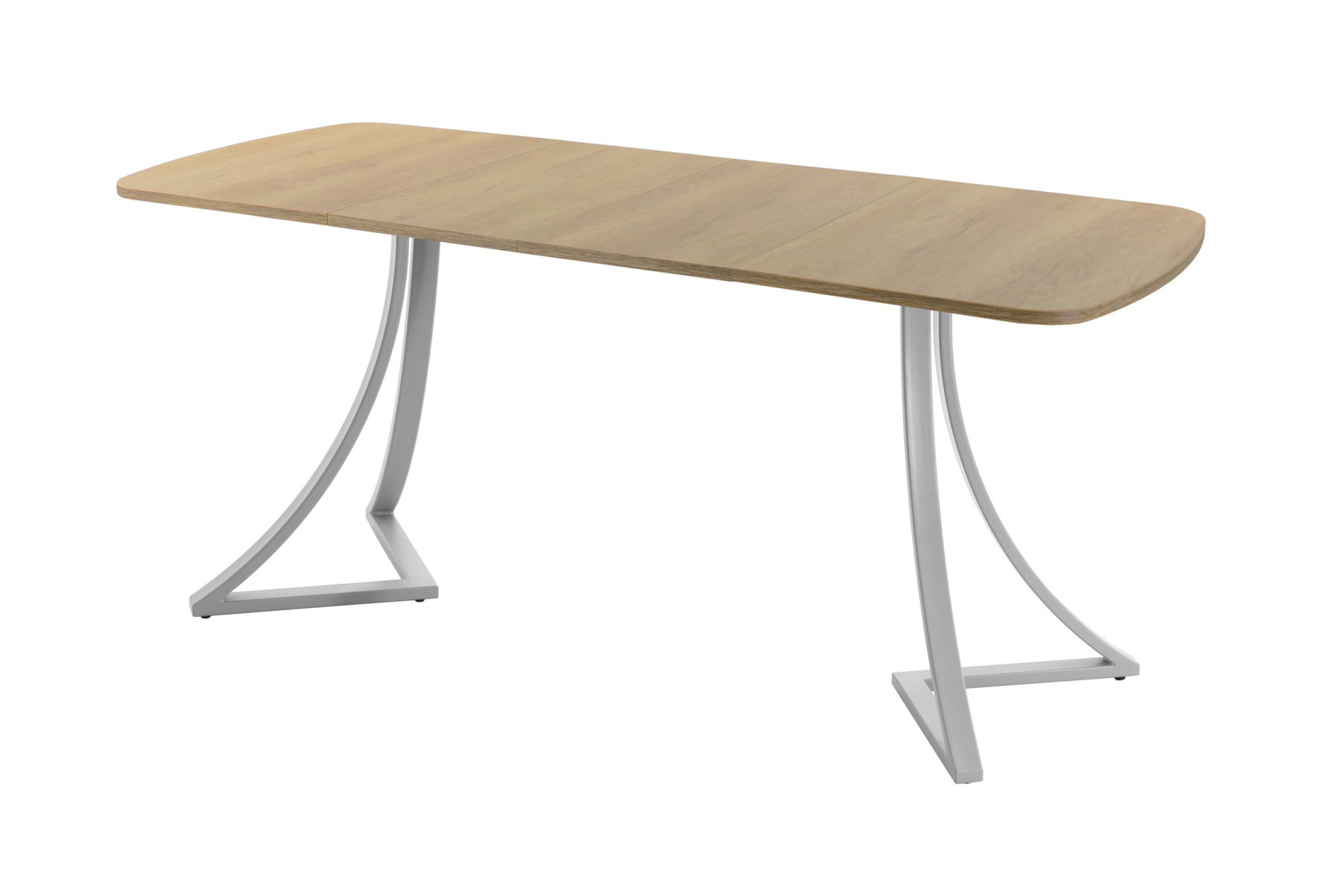 Обеденный стол AMC Elite (серии SLIM) / E24(1100) D2 (серебро/Дуб Небраска Натуральный)