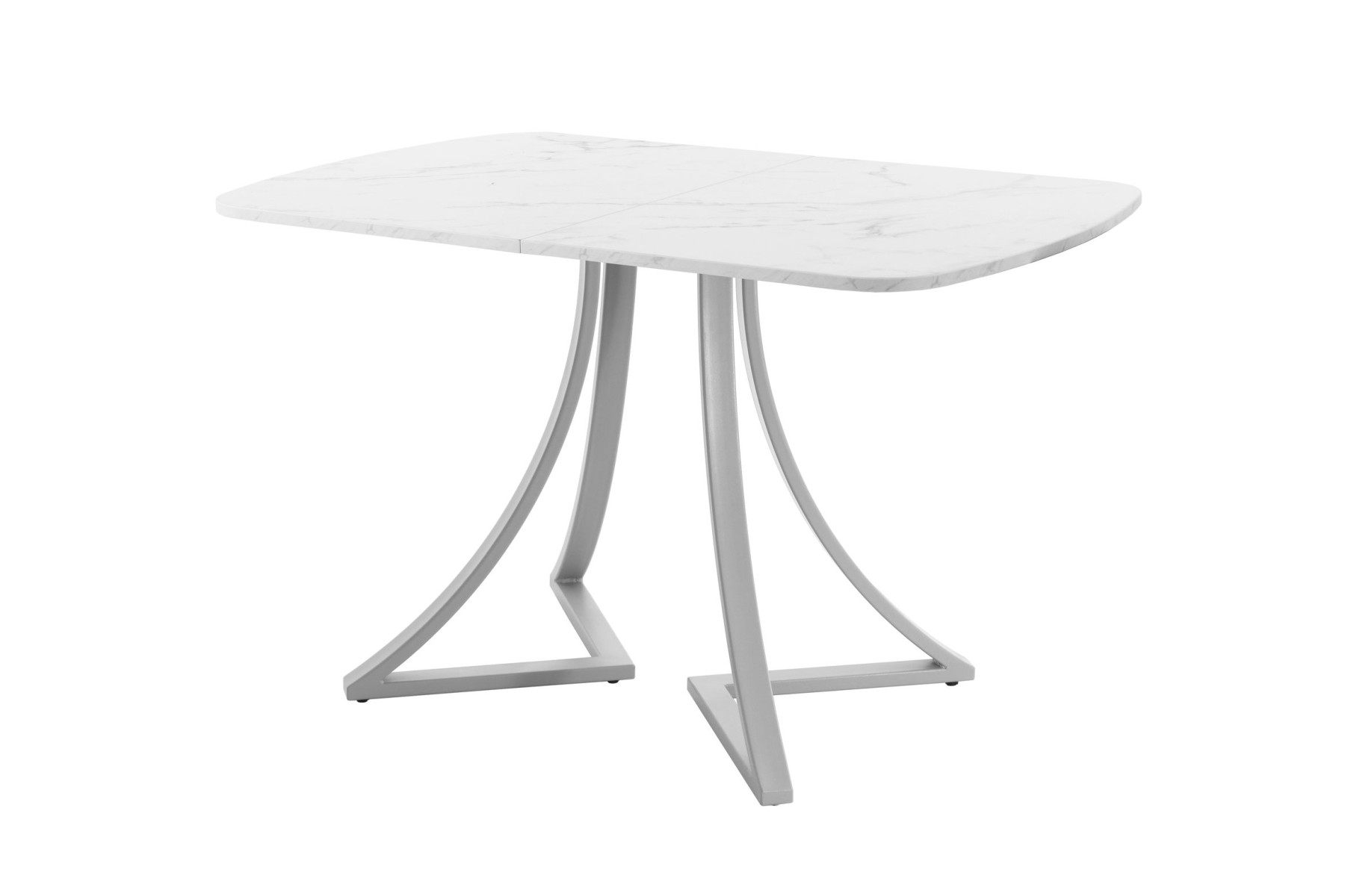 Обеденный стол AMC Elite (серии SLIM) / E24(1100) D2 (серебро/Мрамор Кристалл)