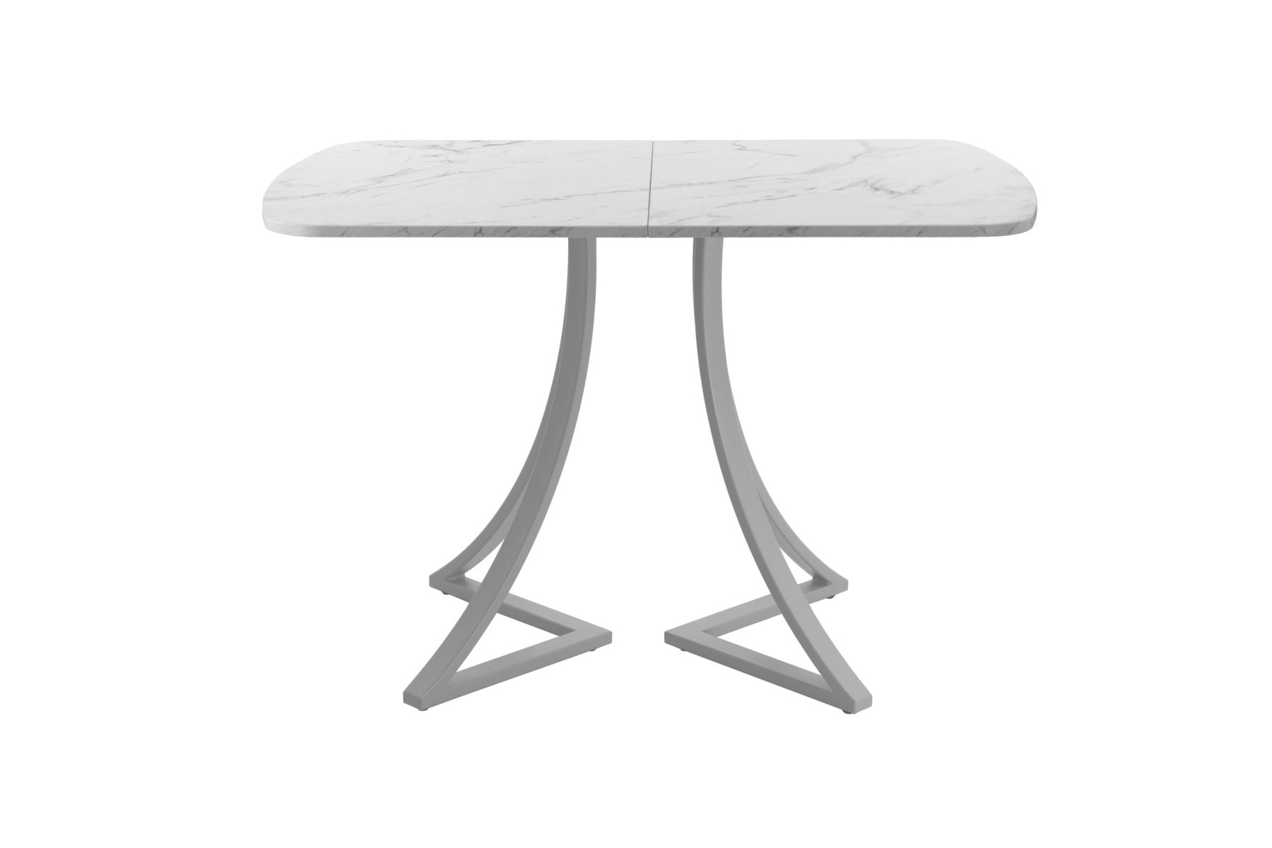 Обеденный стол AMC Elite (серии SLIM) / E24(1100) D2 (серебро/Мрамор Кристалл)