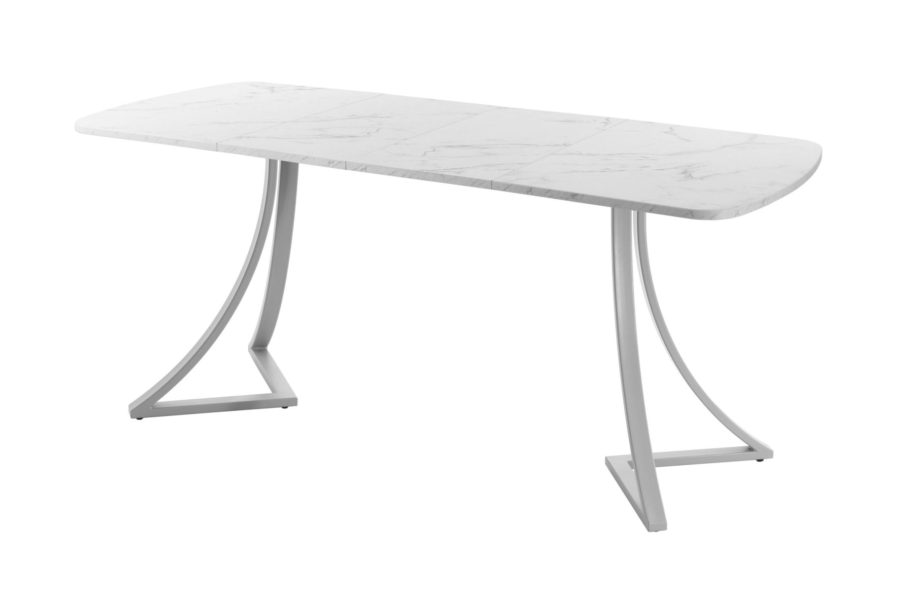 Обеденный стол AMC Elite (серии SLIM) / E24(1100) D2 (серебро/Мрамор Кристалл)