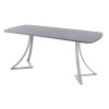 Обеденный стол AMC Elite (серии SLIM) / E24(1100) D2 (серебро/Бетон Чикаго светло-серый)