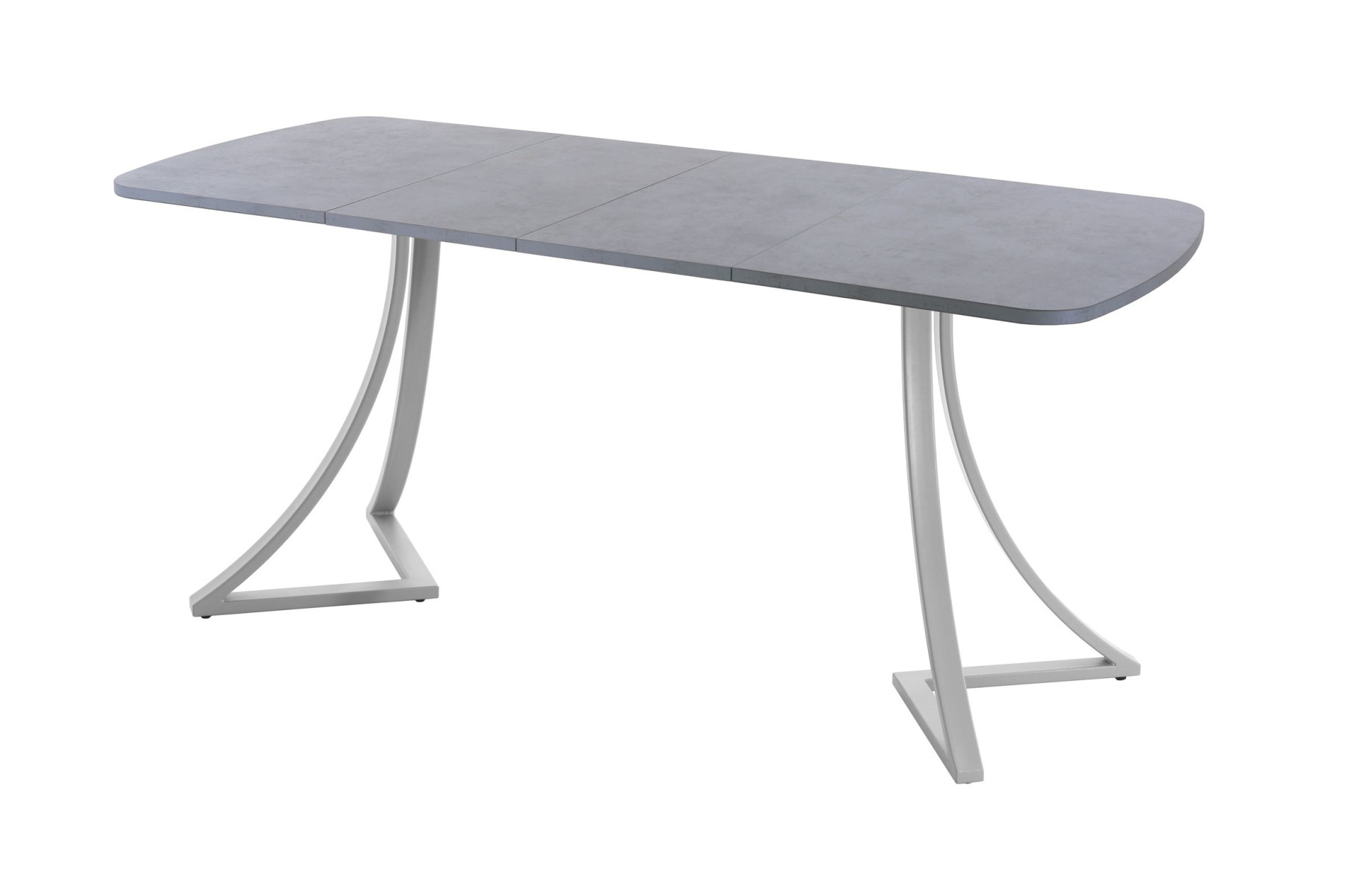Обеденный стол AMC Elite (серии SLIM) / E24(1100) D2 (серебро/Бетон Чикаго светло-серый)
