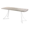 Обеденный стол AMC Elite (серии SLIM) / E24(1200) D2 (белый/Дуб Уайт-Ривер песочно-бежевый)