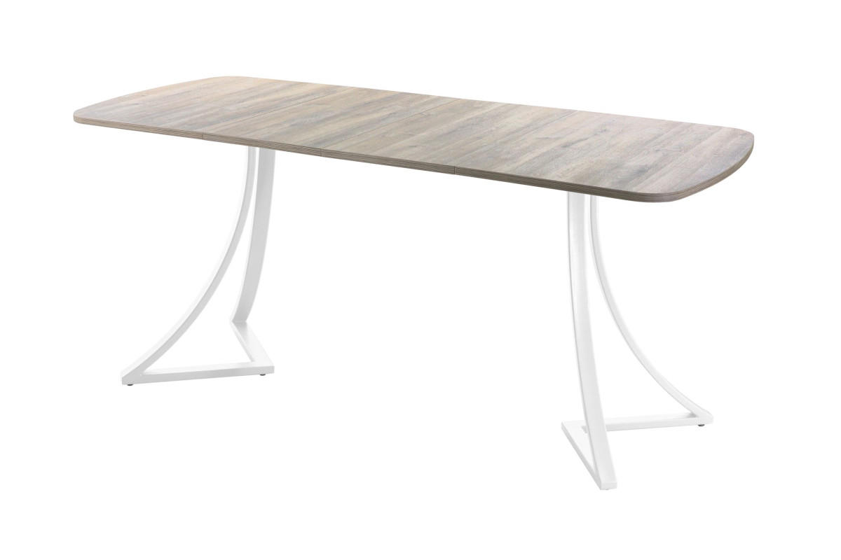 Обеденный стол AMC Elite (серии SLIM) / E24(1200) D2 (белый/Дуб Уайт-Ривер песочно-бежевый)