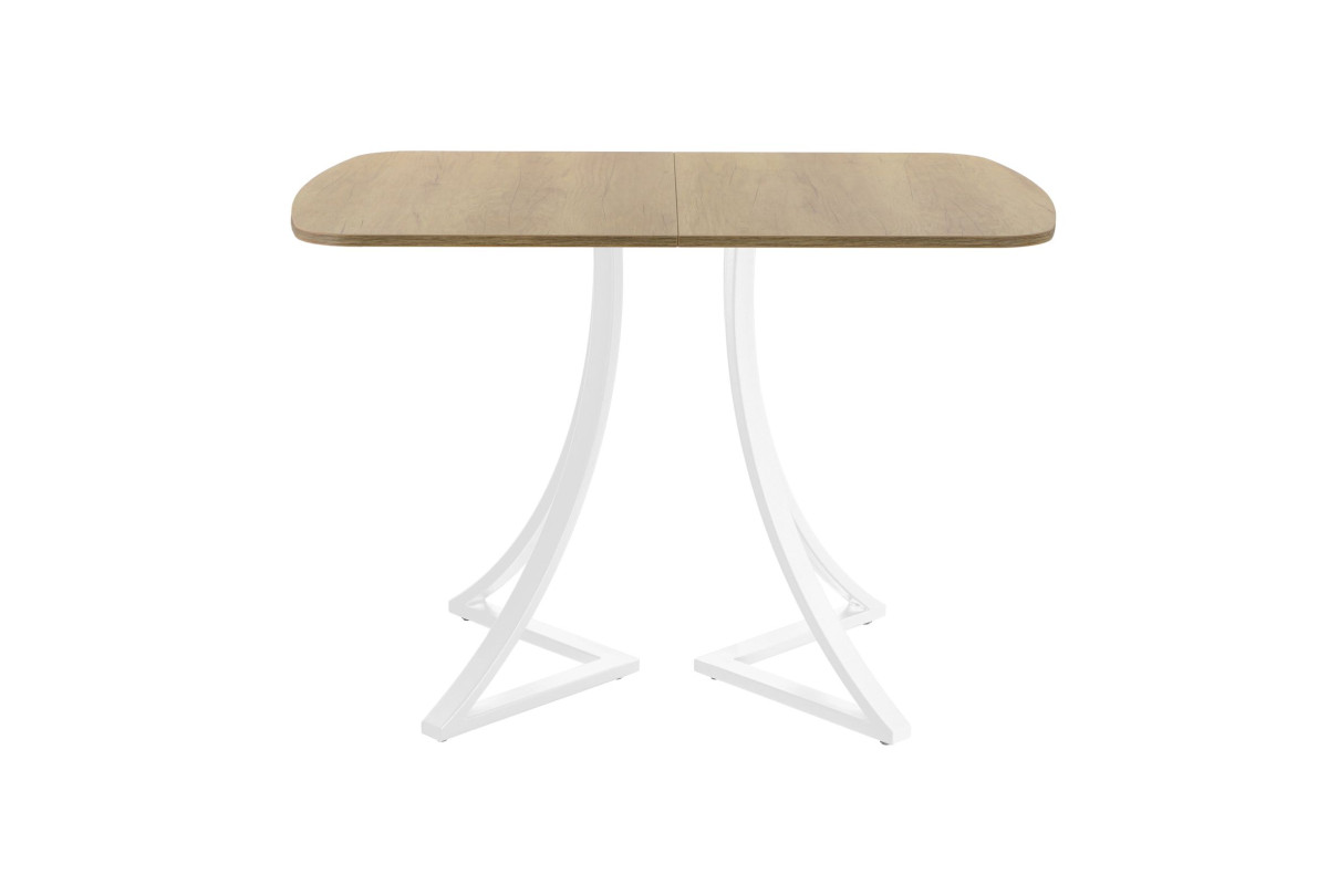 Обеденный стол AMC Elite (серии SLIM) / E24(1200) D2 (белый/Дуб Небраска Натуральный)