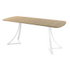 Обеденный стол AMC Elite (серии SLIM) / E24(1200) D2 (белый/Дуб Небраска Натуральный)