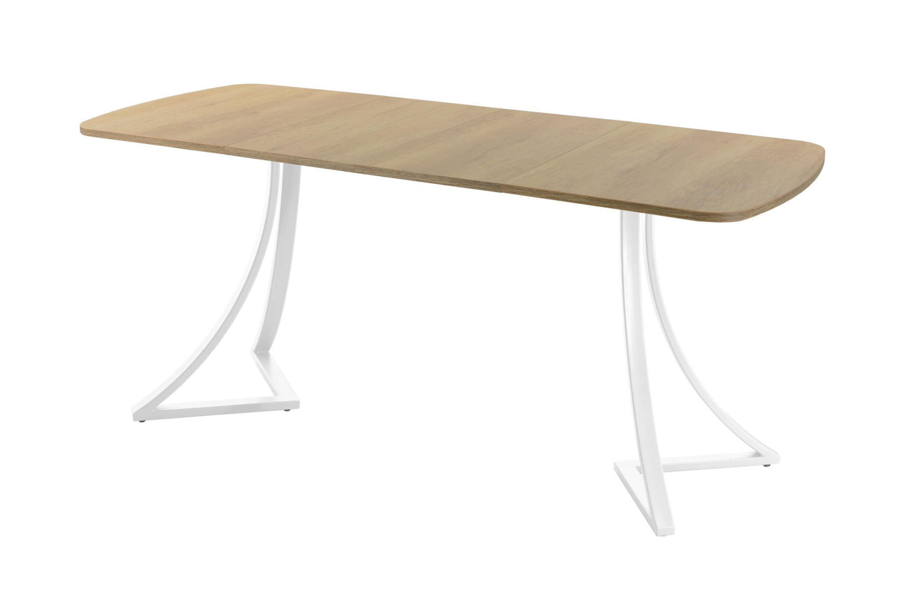 Обеденный стол AMC Elite (серии SLIM) / E24(1200) D2 (белый/Дуб Небраска Натуральный)