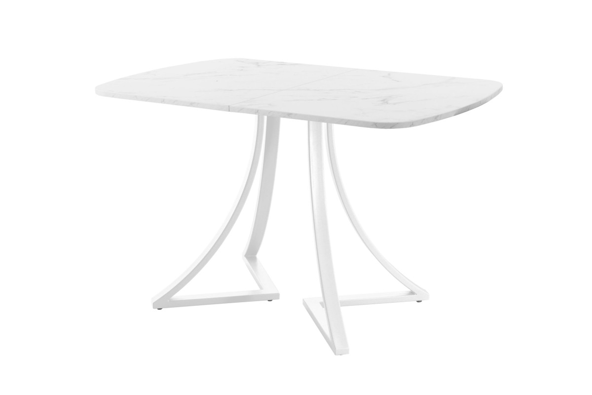 Обеденный стол AMC Elite (серии SLIM) / E24(1100) D2 (белый/Мрамор Кристалл)