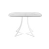 Обеденный стол AMC Elite (серии SLIM) / E24(1100) D2 (белый/Мрамор Кристалл)