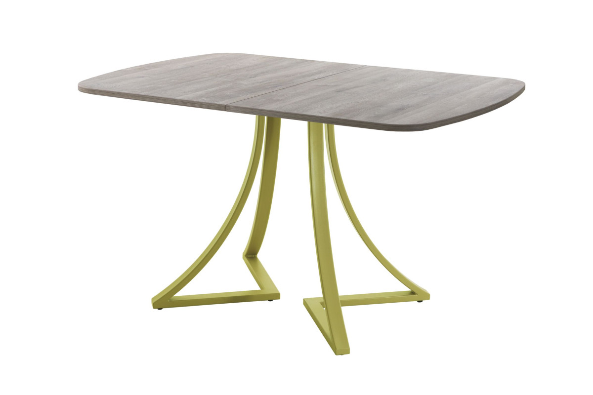 Обеденный стол AMC Elite (серии SLIM) / E24(1200) D2 (золото/Дуб Уайт-Ривер песочно-бежевый)