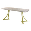 Обеденный стол AMC Elite (серии SLIM) / E24(1200) D2 (золото/Дуб Уайт-Ривер песочно-бежевый)