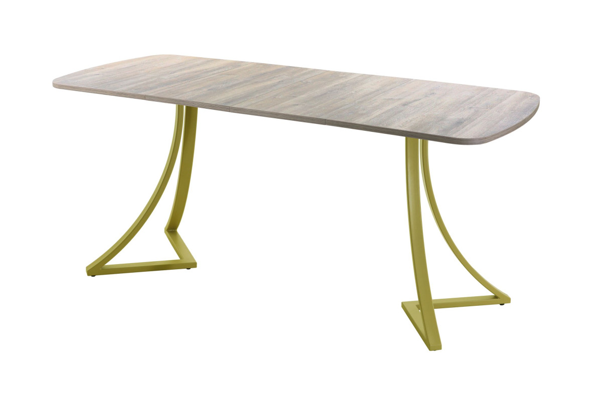 Обеденный стол AMC Elite (серии SLIM) / E24(1200) D2 (золото/Дуб Уайт-Ривер песочно-бежевый)