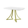 Обеденный стол AMC Elite (серии SLIM) / E24(1100) D2 (золото/Мрамор Кристалл)