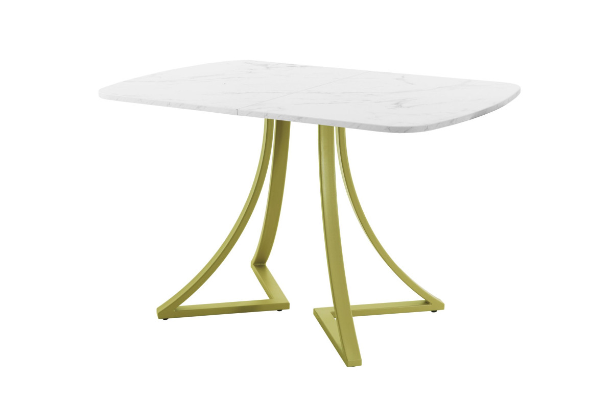 Обеденный стол AMC Elite (серии SLIM) / E24(1100) D2 (золото/Мрамор Кристалл)