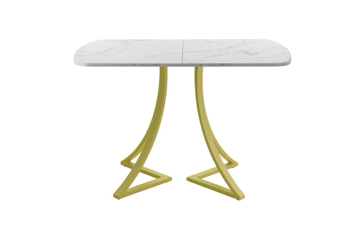 Обеденный стол AMC Elite (серии SLIM) / E24(1100) D2 (золото/Мрамор Кристалл)