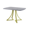 Обеденный стол AMC Elite (серии SLIM) / E24(1100) D2 (золото/Бетон Чикаго светло-серый)