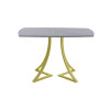 Обеденный стол AMC Elite (серии SLIM) / E24(1100) D2 (золото/Бетон Чикаго светло-серый)
