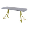 Обеденный стол AMC Elite (серии SLIM) / E24(1100) D2 (золото/Бетон Чикаго светло-серый)