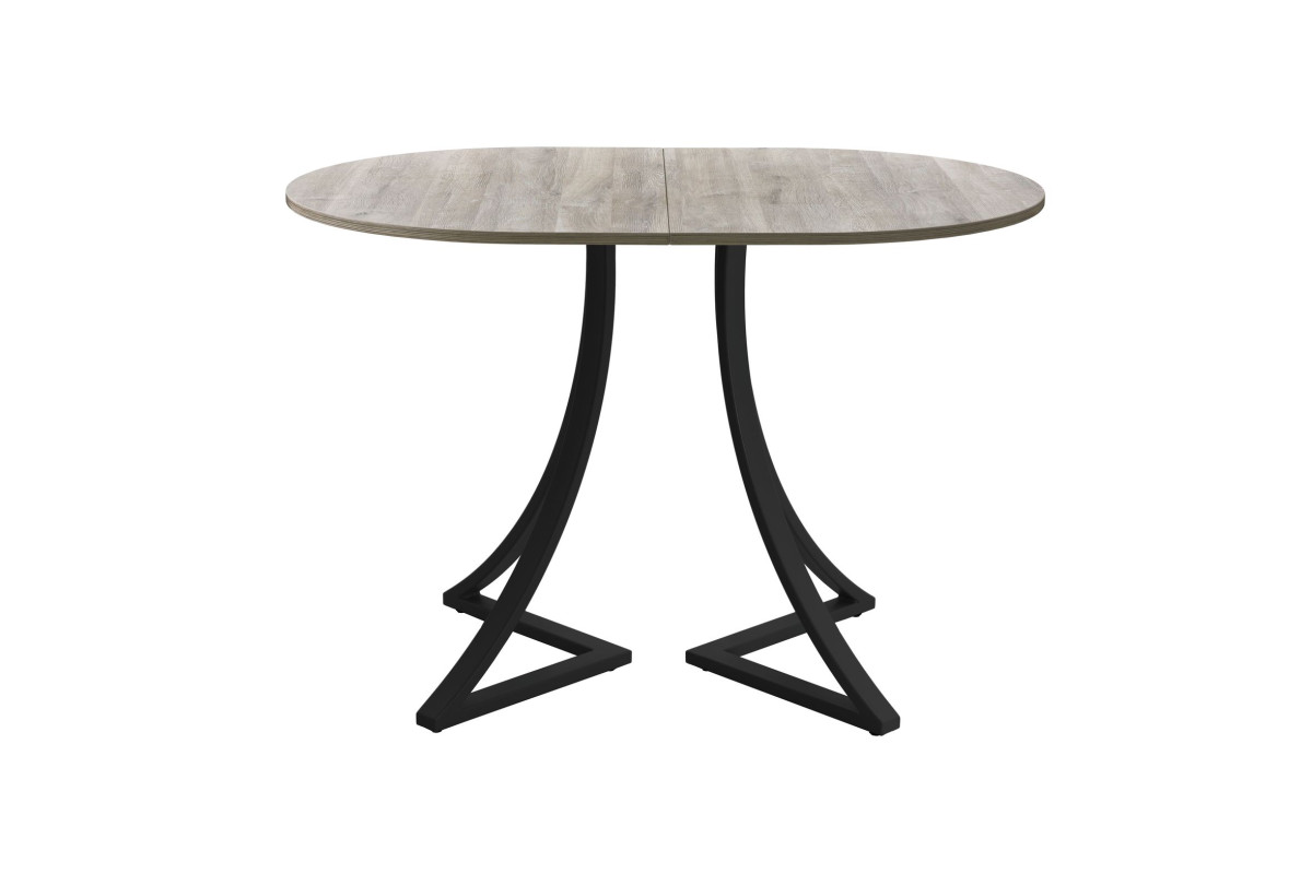 Обеденный стол AMC Elite (серии SLIM) / E24(1200) D3 (черный/Дуб Уайт-Ривер песочно-бежевый)