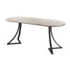 Обеденный стол AMC Elite (серии SLIM) / E24(1200) D3 (черный/Дуб Уайт-Ривер песочно-бежевый)