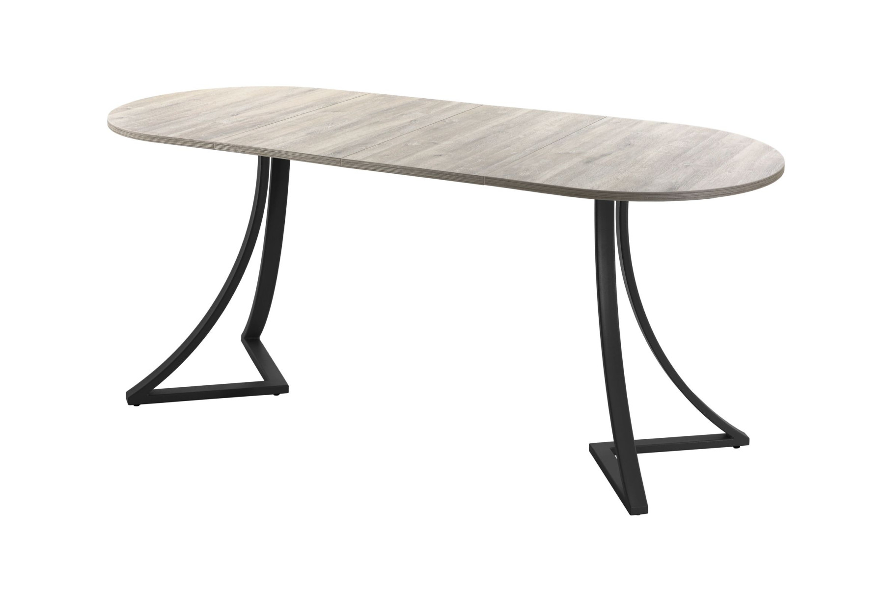 Обеденный стол AMC Elite (серии SLIM) / E24(1200) D3 (черный/Дуб Уайт-Ривер песочно-бежевый)