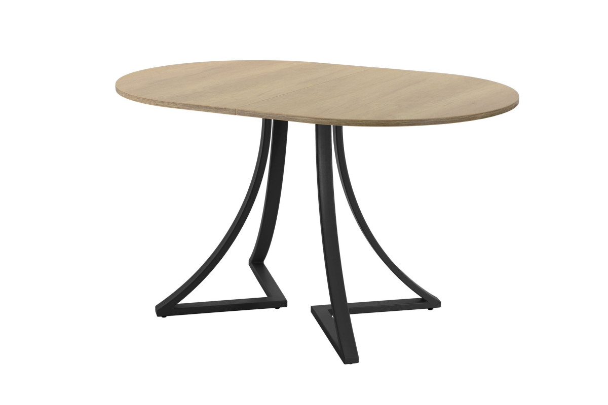 Обеденный стол AMC Elite (серии SLIM) / E24(1200) D3 (черный/Дуб Небраска Натуральный)