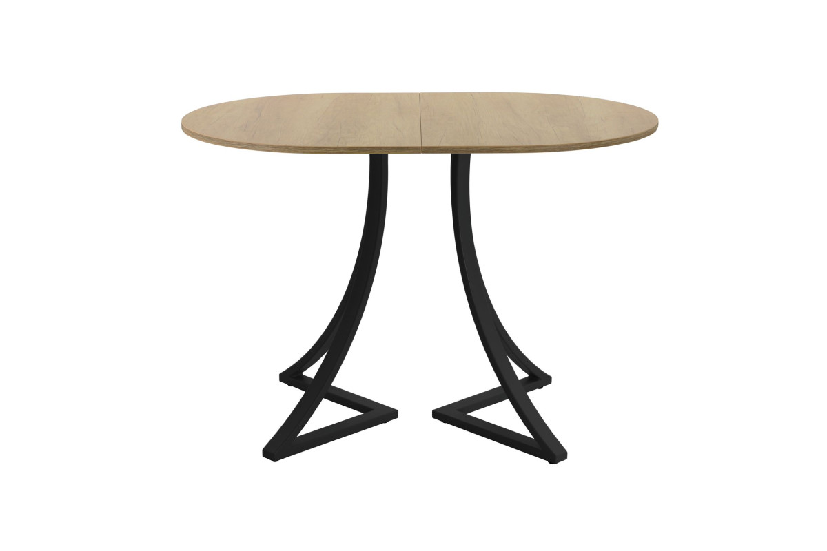 Обеденный стол AMC Elite (серии SLIM) / E24(1200) D3 (черный/Дуб Небраска Натуральный)