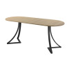 Обеденный стол AMC Elite (серии SLIM) / E24(1200) D3 (черный/Дуб Небраска Натуральный)