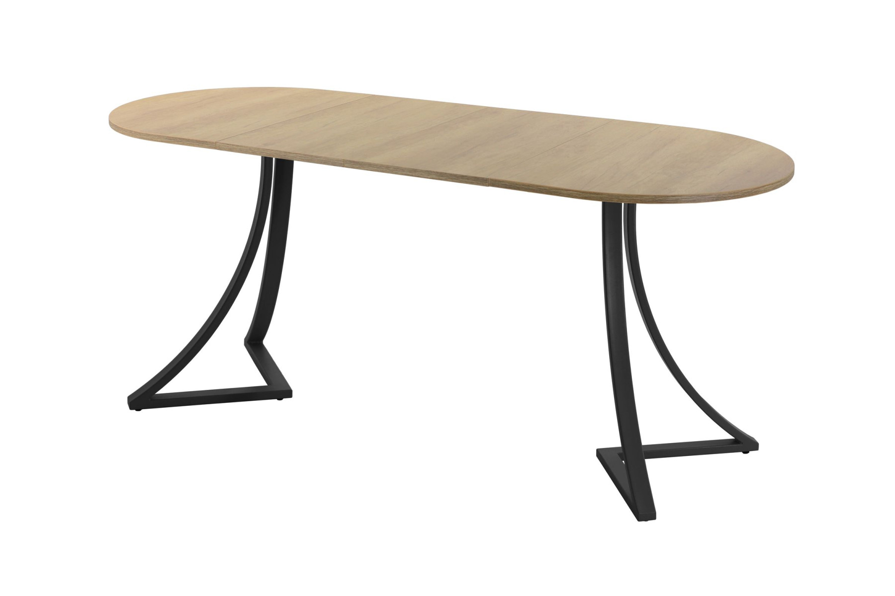 Обеденный стол AMC Elite (серии SLIM) / E24(1200) D3 (черный/Дуб Небраска Натуральный)