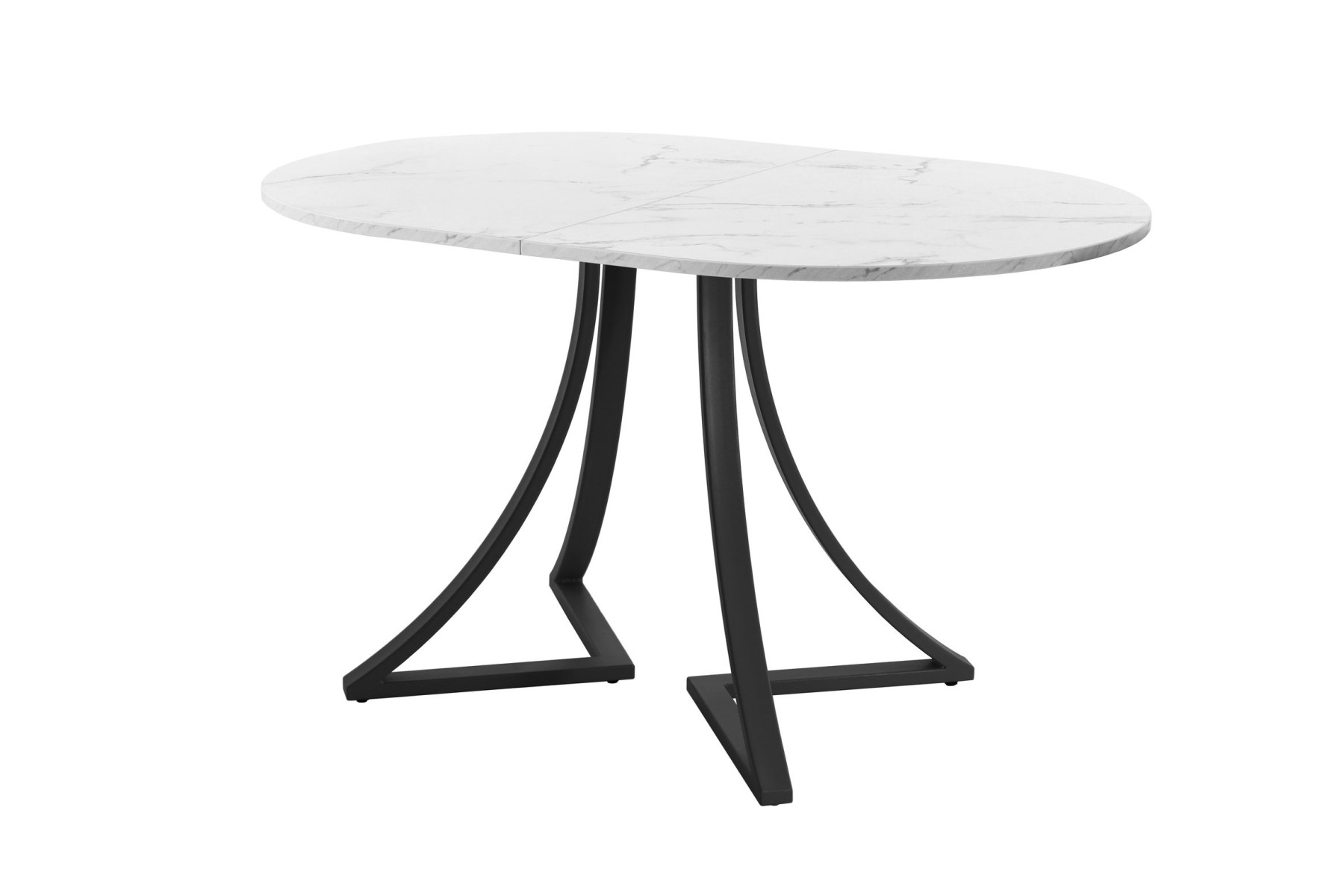 Обеденный стол AMC Elite (серии SLIM) / E24(1200) D3 (черный/Мрамор Кристалл)