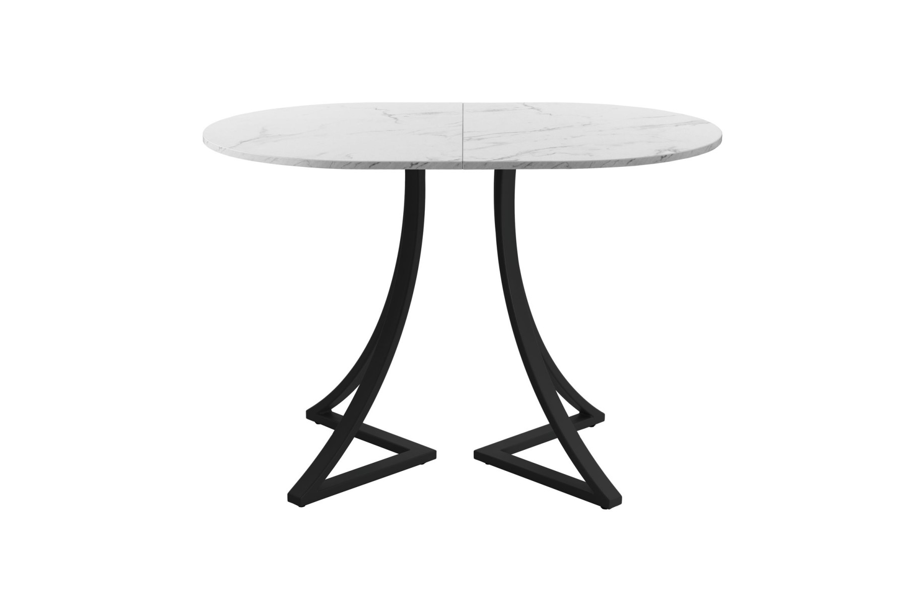 Обеденный стол AMC Elite (серии SLIM) / E24(1200) D3 (черный/Мрамор Кристалл)