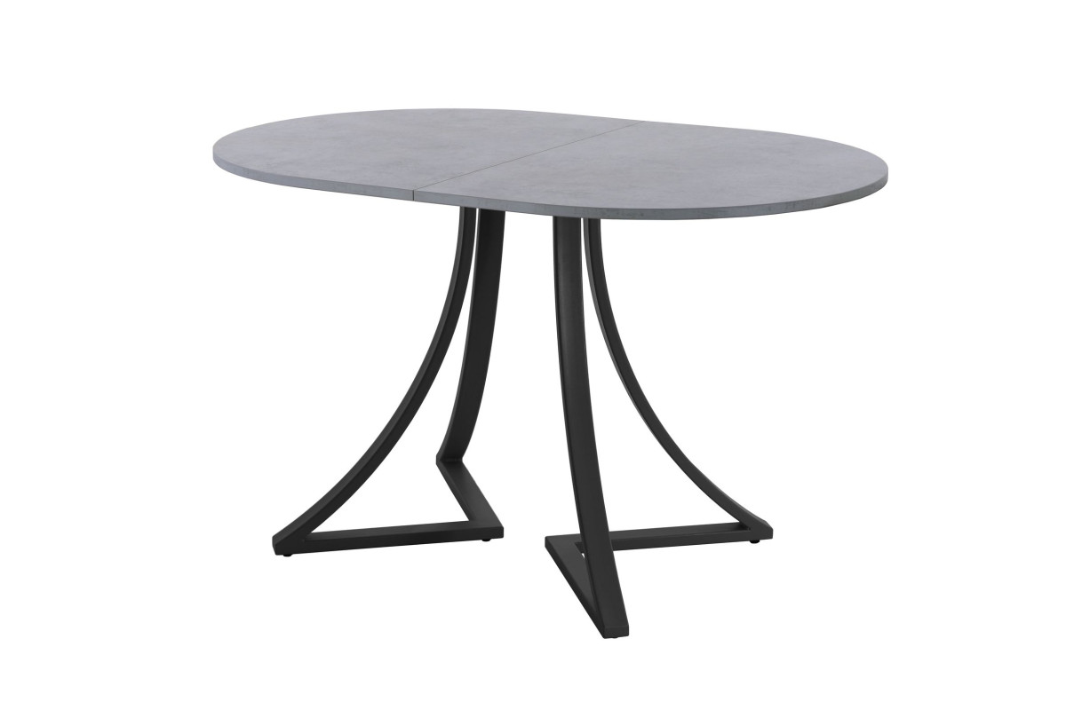 Обеденный стол AMC Elite (серии SLIM) / E24(1100) D3 (черный/Бетон Чикаго светло-серый)