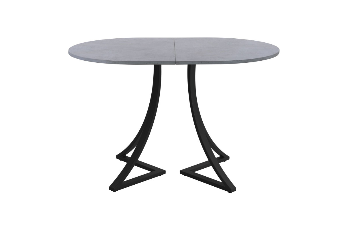 Обеденный стол AMC Elite (серии SLIM) / E24(1100) D3 (черный/Бетон Чикаго светло-серый)