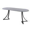 Обеденный стол AMC Elite (серии SLIM) / E24(1100) D3 (черный/Бетон Чикаго светло-серый)