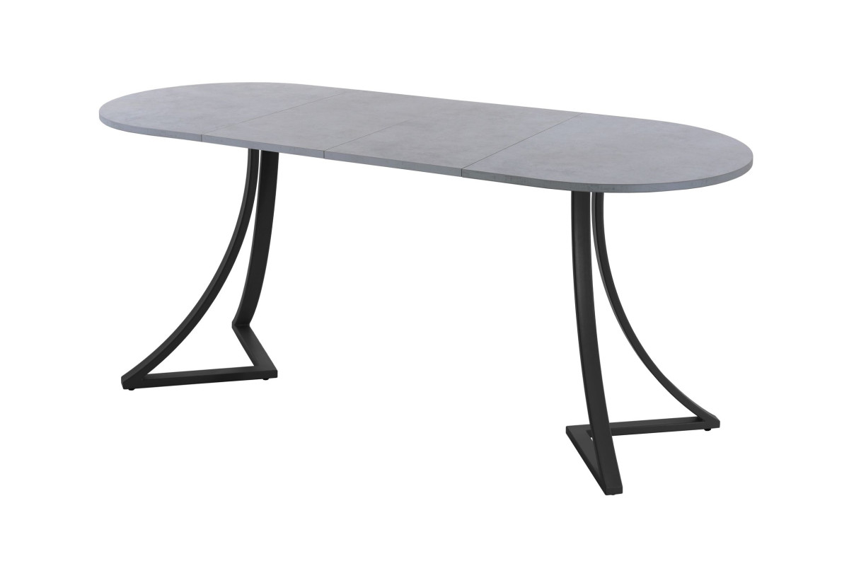 Обеденный стол AMC Elite (серии SLIM) / E24(1100) D3 (черный/Бетон Чикаго светло-серый)