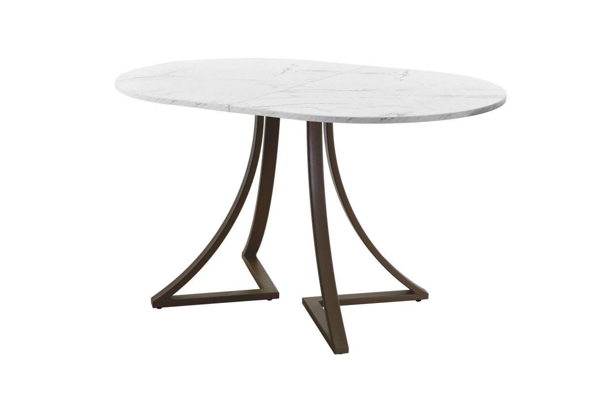 Обеденный стол AMC Elite (серии SLIM) / E24(1100) D3 (коричневый/Мрамор Кристалл)