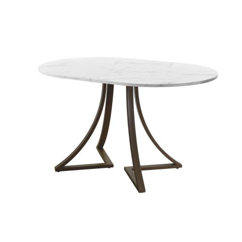Обеденный стол AMC Elite (серии SLIM) / E24(1100) D3 (коричневый/Мрамор Кристалл)