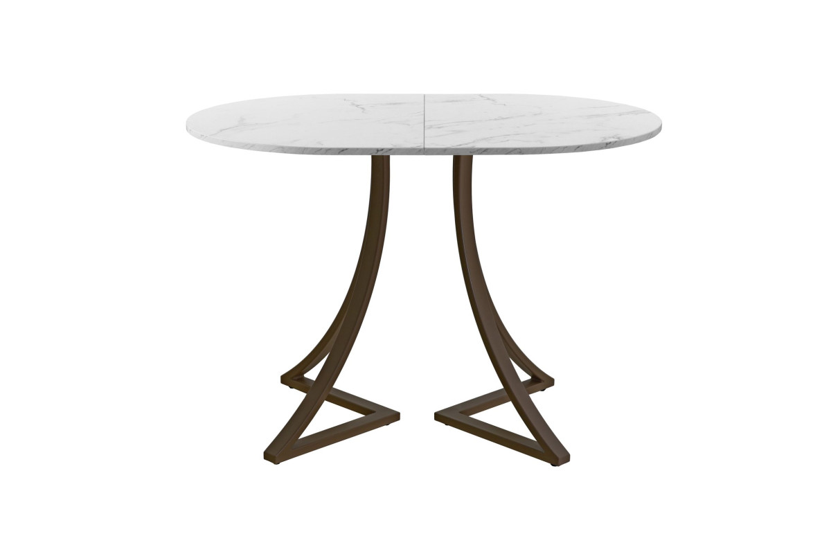 Обеденный стол AMC Elite (серии SLIM) / E24(1100) D3 (коричневый/Мрамор Кристалл)