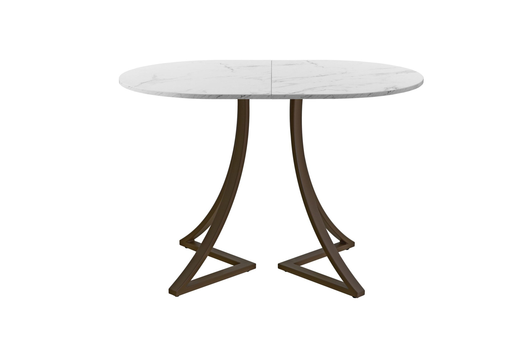 Обеденный стол AMC Elite (серии SLIM) / E24(1100) D3 (коричневый/Мрамор Кристалл)