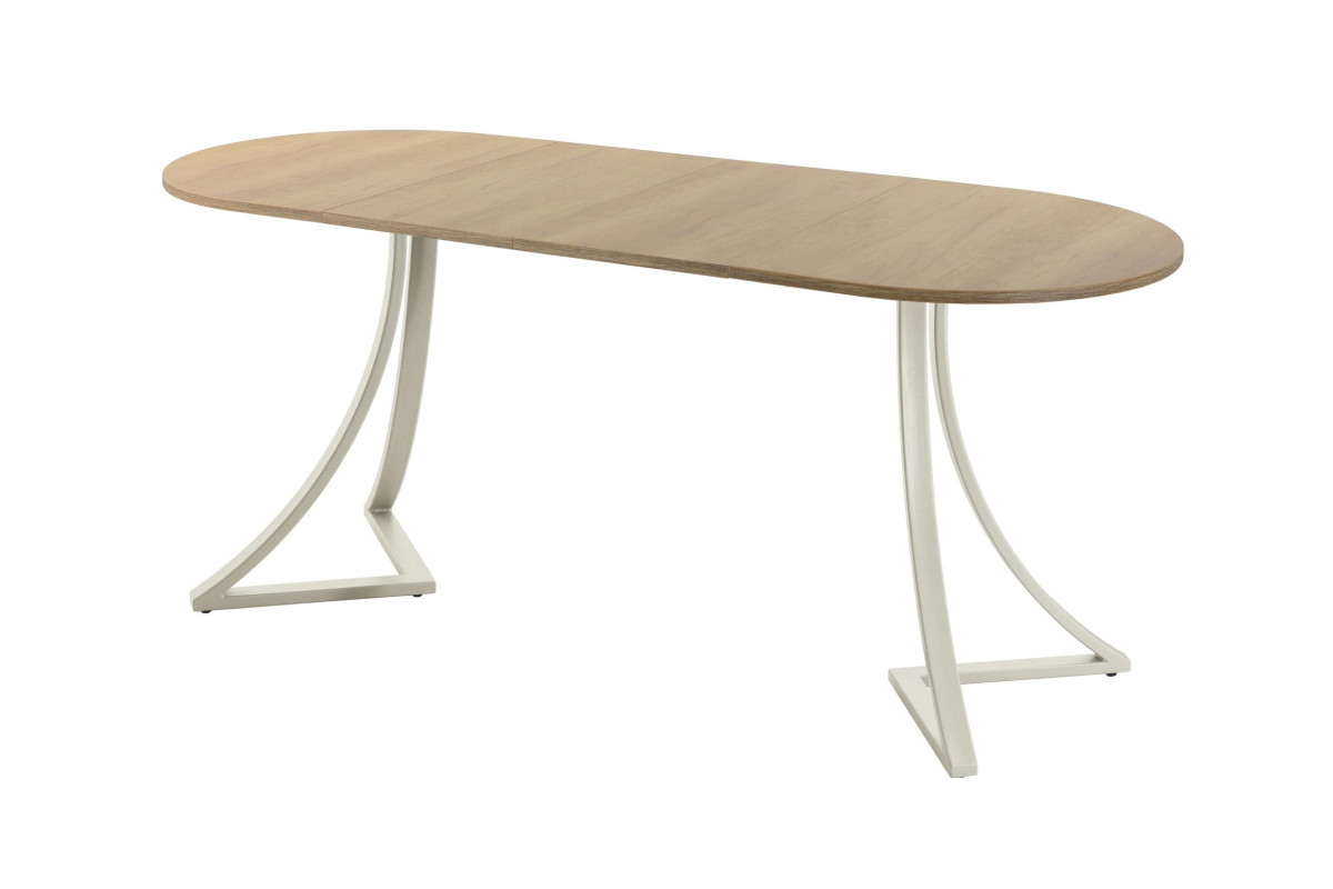 Обеденный стол AMC Elite (серии SLIM) / E24(1100) D3 (бежевый/Дуб Небраска Натуральный)