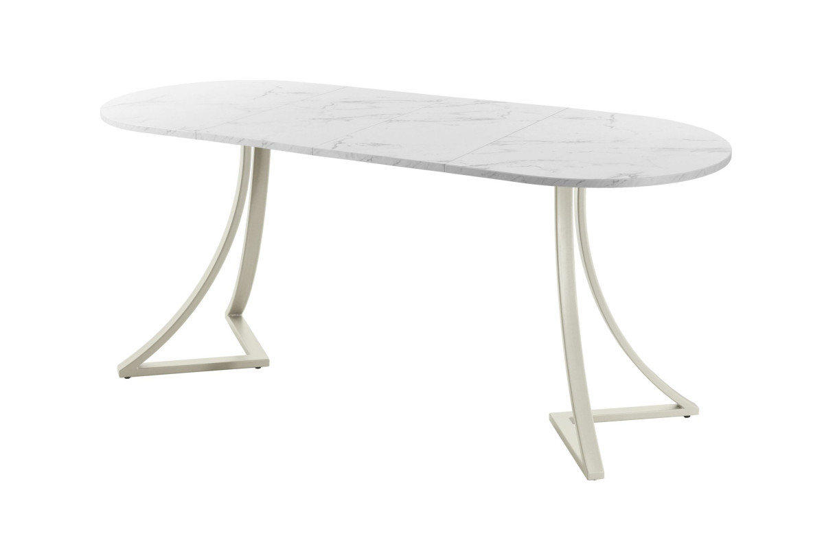 Обеденный стол AMC Elite (серии SLIM) / E24(1200) D3 (бежевый/Мрамор Кристалл)