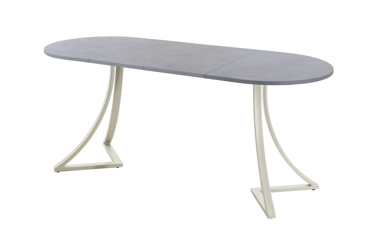 Обеденный стол AMC Elite (серии SLIM) / E24(1100) D3 (бежевый/Бетон Чикаго светло-серый)