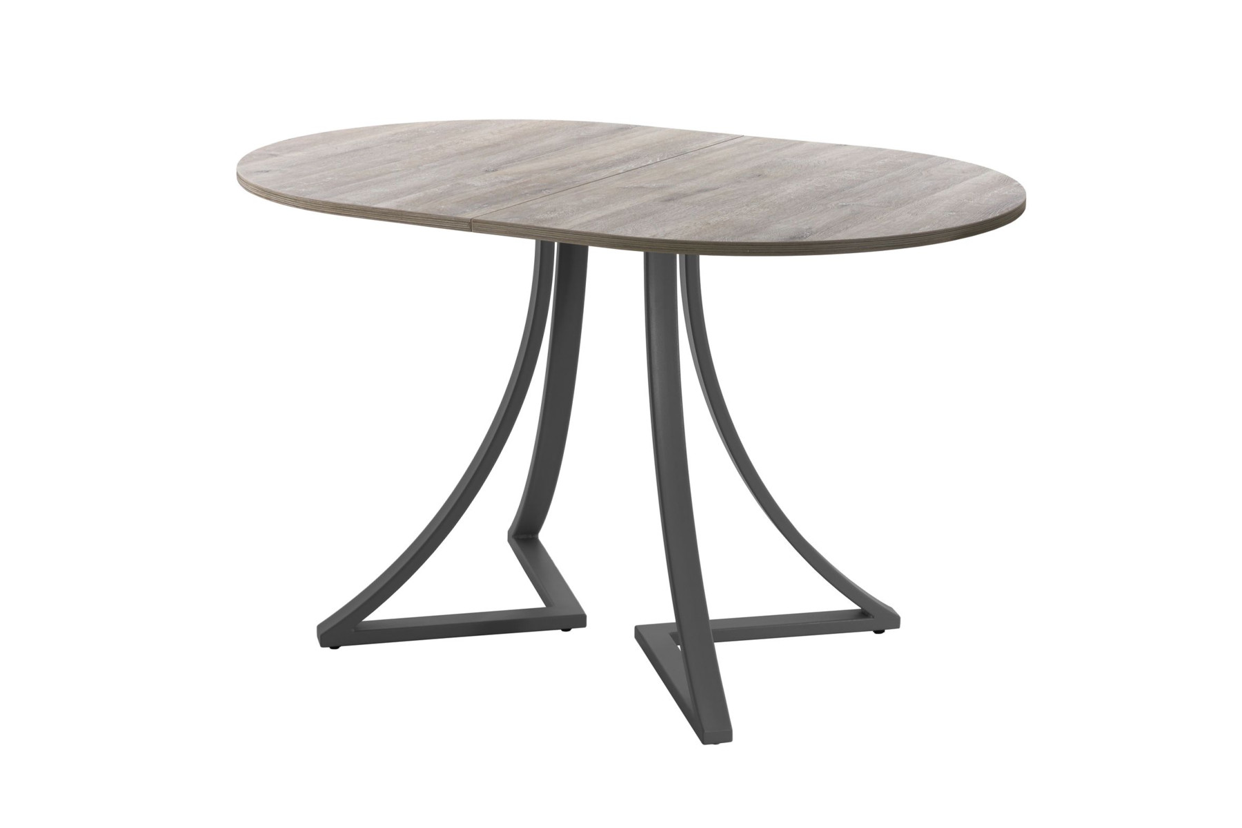 Обеденный стол AMC Elite (серии SLIM) / E24(1100) D3 (графит/Дуб Уайт-Ривер песочно-бежевый)