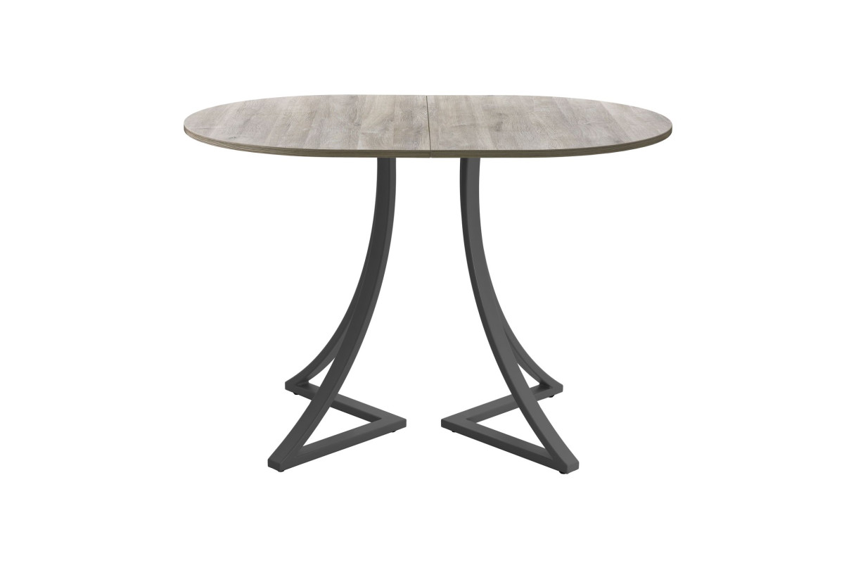 Обеденный стол AMC Elite (серии SLIM) / E24(1100) D3 (графит/Дуб Уайт-Ривер песочно-бежевый)