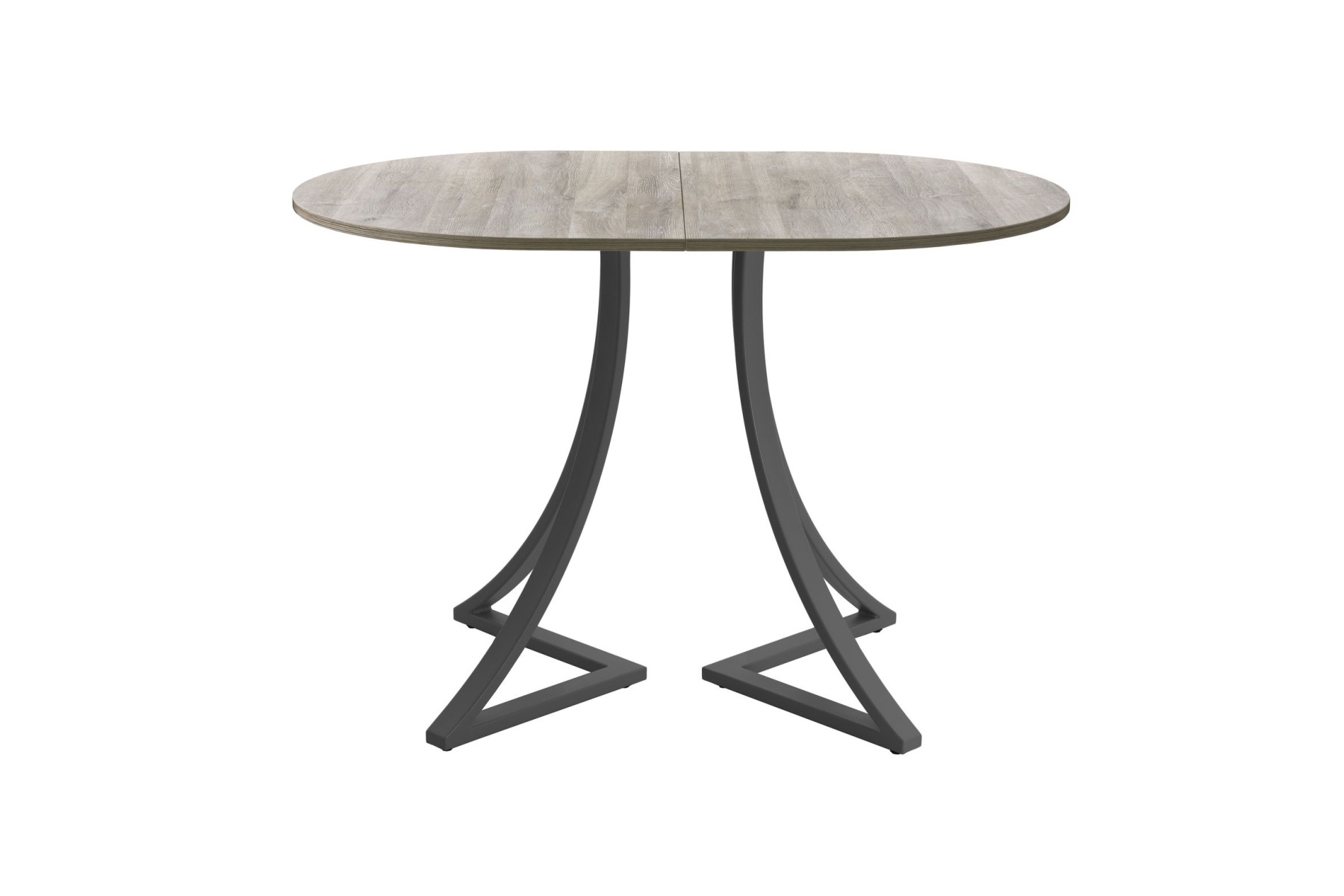 Обеденный стол AMC Elite (серии SLIM) / E24(1100) D3 (графит/Дуб Уайт-Ривер песочно-бежевый)