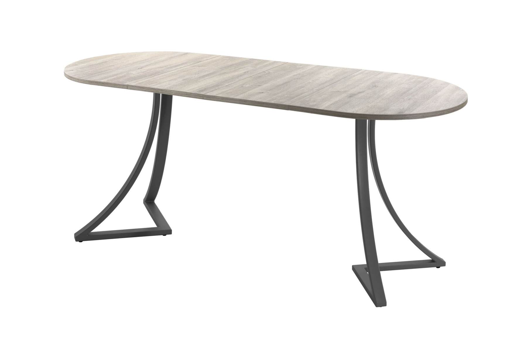 Обеденный стол AMC Elite (серии SLIM) / E24(1100) D3 (графит/Дуб Уайт-Ривер песочно-бежевый)