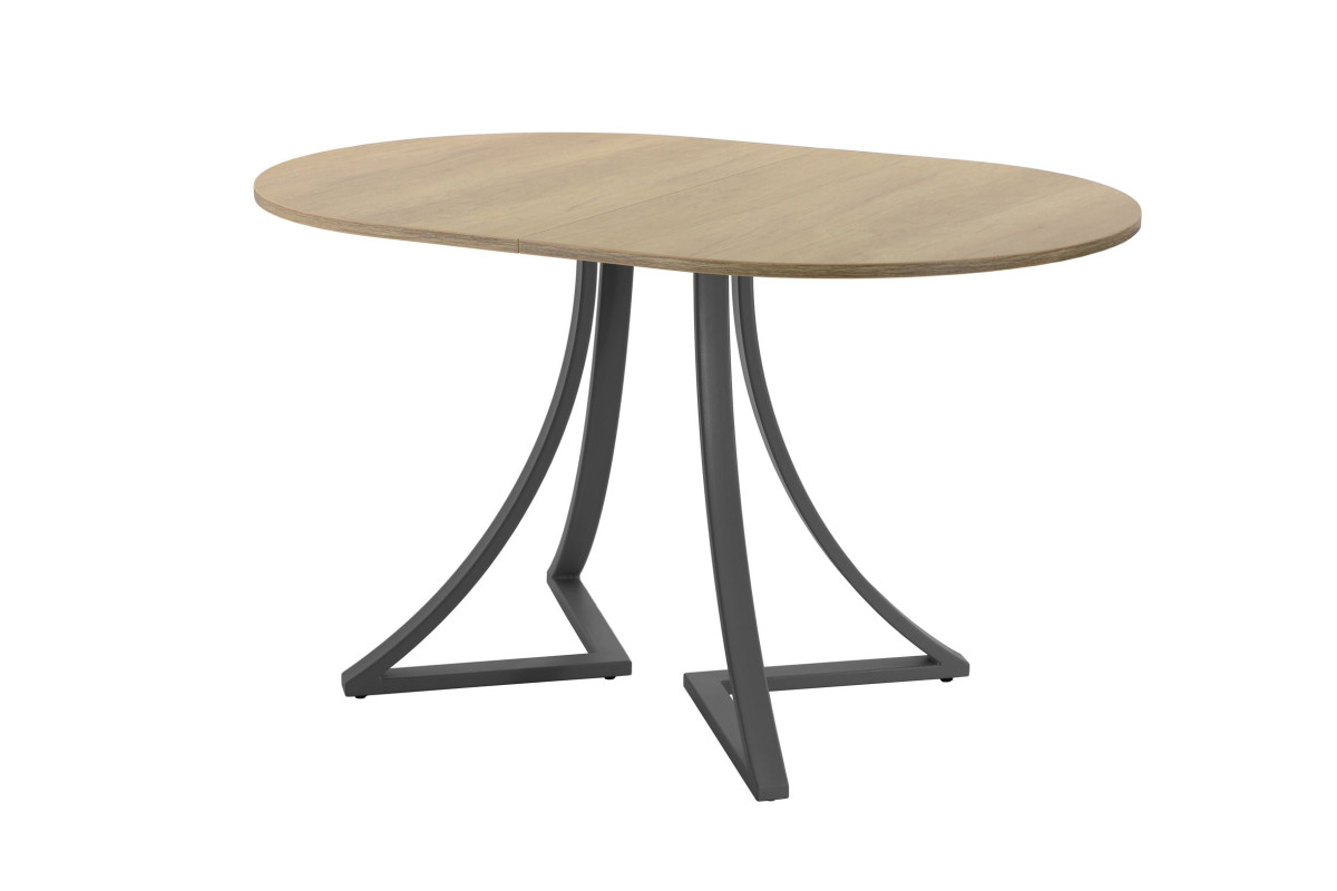 Обеденный стол AMC Elite (серии SLIM) / E24(1100) D3 (графит/Дуб Небраска Натуральный)